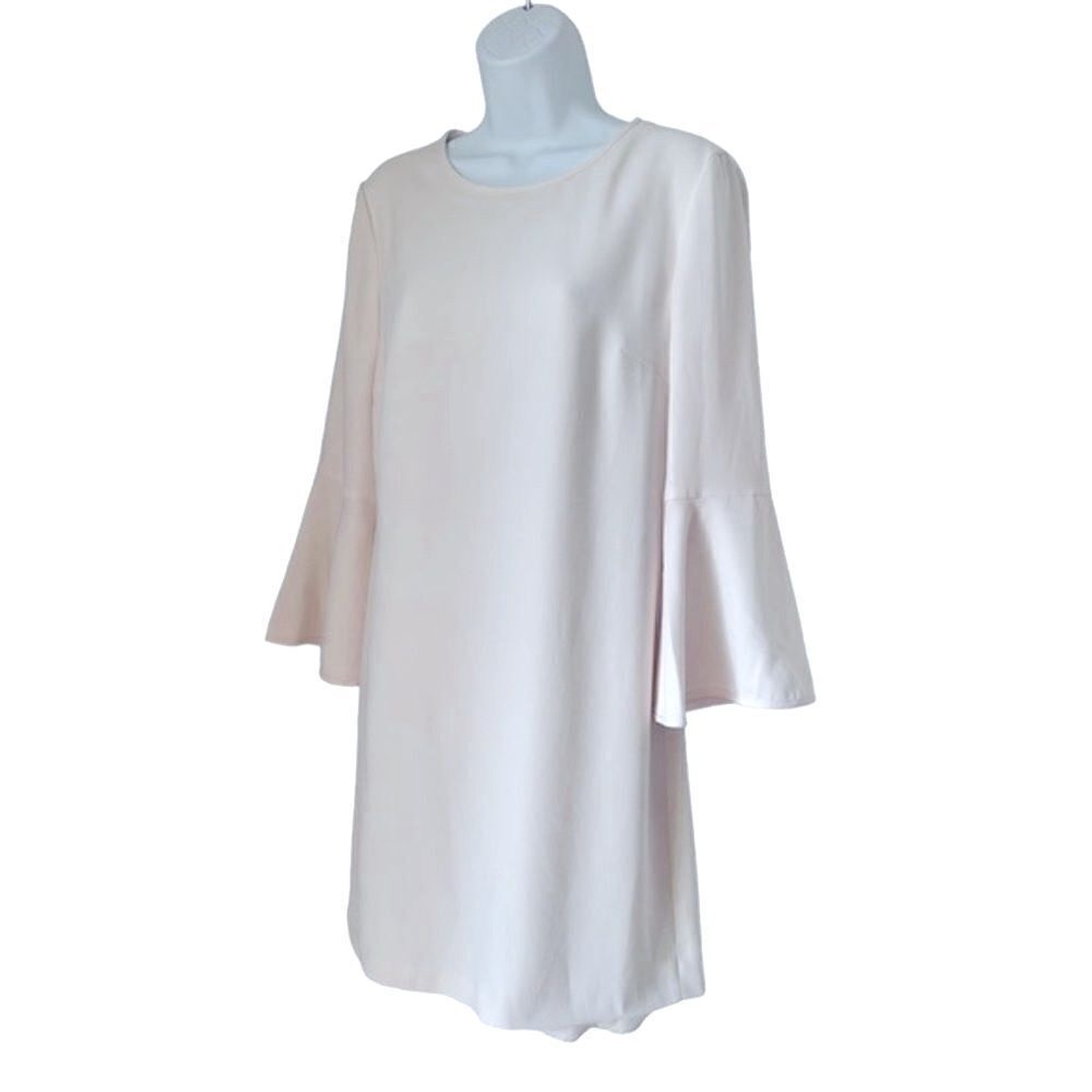 Club Monaco Larchye Ivory Flare Sleeve Shift  lined Sake Dress sz 6 - Picture 2 of 8